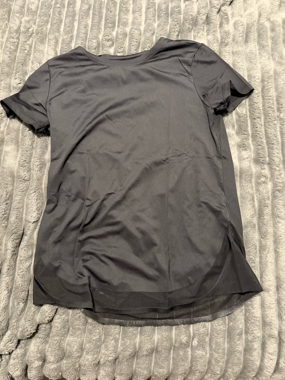 Athleta Black Short-Sleeve Crew Neck Top